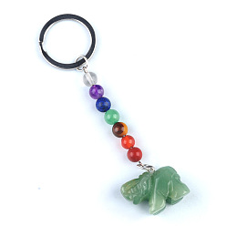 Зеленый Авантюрин Зеленый авантюрин брелок, с кварцевым резонатором, аметист, ляпис, авантюрин, красный агат, красная яшма, слон, 10 см