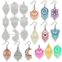 Mixed Shapes Трафареты для резки сережек-кисточек из углеродистой стали, для diy scrapbooking, Фотоальбом, декоративная бумага для тиснения, форма для поздравительных открыток, разнообразные, 176x113x0.8 мм