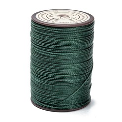 Темно-Зеленый Круглая вощеная нить из полиэстера, микро шнур макраме, витой шнур, для шитья кожи, темно-зеленый, 0.55 мм, около 131.23 ярдов (120 м) / рулон
