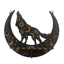 Волк Настенные деревянные маятниковые держатели для биолокации, хрустальный подсвечник, принадлежности для колдовства, волк, 300x200 мм