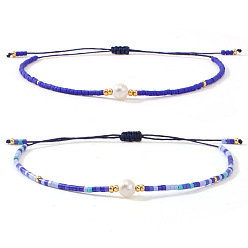 (52) Непрозрачная лаванда 2шт. винтажные браслеты из плетеного бисера, украшенные стеклянными бусинами и пластиковыми имитациями груши, для женщин, колонка, разноцветные, 11.02 дюйм (28 см)