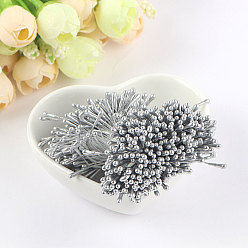 Серебро Пластиковый искусственный матовый цветочный сердечник, для свадебного прохода центральные столовые конфетти вечерние сувениры украшения дома, серебряные, 2 мм