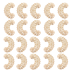 Light Gold 100Pcs Iron Filigree Joiners, Light Gold, 18x26.5x1.5mm
