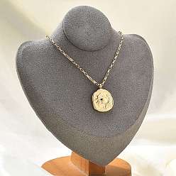 Рак 304 ожерелья с подвесками в виде созвездий из нержавеющей стали, реальный 18 k позолоченный, рак, 18.19 дюйм (46.2 см)