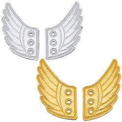 (52) Непрозрачная лаванда 2 пары 2 цвета ткань с фетровыми крылышками для роликовых коньков, аксессуары для обуви своими руками, кружево для обуви, разноцветные, 110x70 мм, 1 пара / цвет