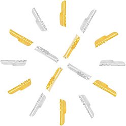 Платиновый & Золотой Концы замка железного шнура, клипса, для бумажного пакета ручная стропа ленты для ремня diy швейные принадлежности для рукоделия, платиной и золотом, 23x4.5x5 мм, 2 цветов, 100 шт / цвет, 200 шт / коробка