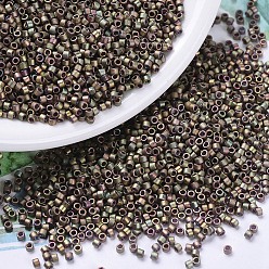 (DB0380) Матовый Металлический Хаки Ирис Бусины miyuki delica, цилиндр, японский бисер, 11/0, (дб 0380) матовый металлик хаки ирис, 1.3x1.6 мм, отверстия: 0.8 мм, около 10000 шт / мешок, 50 г / мешок