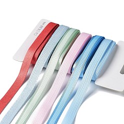 (52) Непрозрачная лаванда 18 ярдов 6 цветов полиэфирной ленты, для поделок своими руками, бантики для волос и украшение подарка, цветовая палитра радуги, разноцветные, 3/8~1/2 дюйм (10~12 мм), около 3 ярдов/цвет