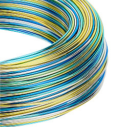 Разноцветный Круглая алюминиевая проволока, для изготовления ювелирных изделий, красочный, 18 датчик, 1 мм, около 307.08 футов (93.6 м) / рулон