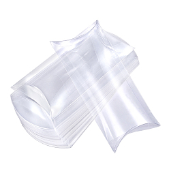 Clear PVC Plastic Pillow Boxes, Gift Candy Transparent Packing Box, Clear, 14x6.4x2.45cm
