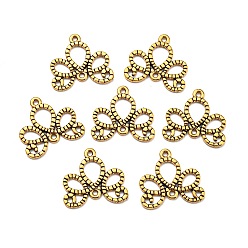 Античное Золото Соединители из сплава в тибетском стиле, без кадмия, без никеля и без свинца, цветок, античное золото , 21x21x1.5 мм, отверстие : 1 мм