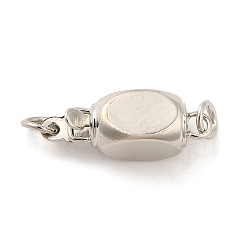 Платина Латунная застежка, прямоугольные, долговечный, 1 нитей, 2-луночное, платина, 15x5x5 мм