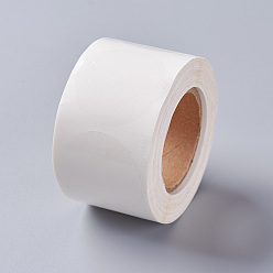 Clear Self-Adhesive Kraft Paper Gift Tag Stickers, Adhesive Labels, Flat Round, Clear, Flat Round: 38mm, 500pcs/roll