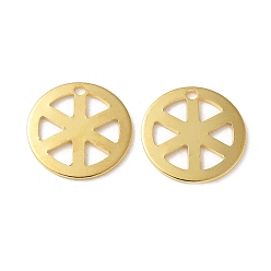 Золотой 201 подвески из нержавеющей стали, круглые подвески, золотые, 13x0.5 мм, отверстие : 1.2 мм