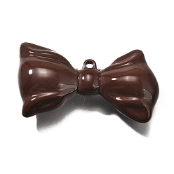 Кокосово-Коричневый Акриловые подвески, бантом, кокосового коричневый, 32x57x15 мм, отверстие : 2.5 мм