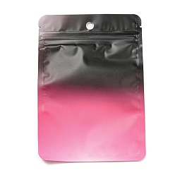 Ярко-Розовый Пластиковые пакеты на молнии с градиентным цветом, многоразовые упаковочные пакеты, прямоугольные, ярко-розовый, 15x10.5x0.02 см, односторонняя толщина: 3.1 мил(0.08мм)