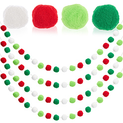 Лайм 4 шт. помпонов с полиэстеровым шнуром для подвесных баннеров, рождественские украшения, желто-зеленые, 2160 мм