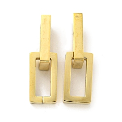 Настоящее золото 18K Вакуумное покрытие pvd 304 подвески из нержавеющей стали, прямоугольник амулеты, реальный 18 k позолоченный, 22 мм