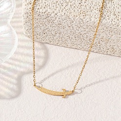 Золотой 304 ожерелья с подвесками в форме меча из нержавеющей стали, золотые, 19.29 дюйм (49 см)