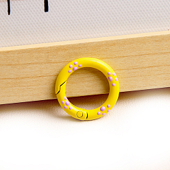 Золотистый Кольца пружинных затворов, окрашенные распылением железной эмали, кольцо, золотые, 25 мм