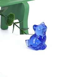 Опал Скульптурные украшения из синтетического опалита в форме кошки, для украшения рабочего стола домашнего офиса, 35 мм