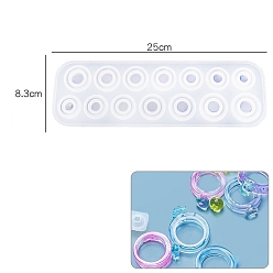 Rectangle Кольцо из пищевого силикона своими руками, формы для литья смолы, для уф-смолы, изготовление изделий из эпоксидной смолы, прямоугольные, 83x25x12 мм