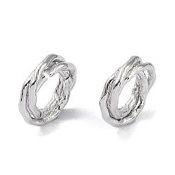 Платина Латунные соединительные колечки, без кадмия, без никеля и без свинца, кольца для обмотки проволоки, платина, 11x11.5x3 мм, отверстие : 6 мм