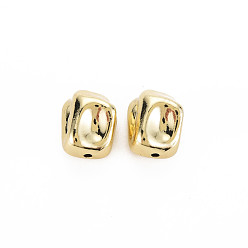 Light Gold Rack Plating Alloy Beads, Cadmium Free & Nickel Free & Lead Free, Nuggets, Light Gold, 13.5x11x8.5mm, Hole: 1.5mm