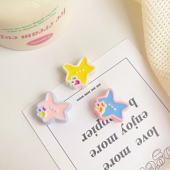 Морская звезда Непрозрачные акриловые бусины, морская звезда, 22.6x25.5x9.2 мм, отверстие : 3.8 мм