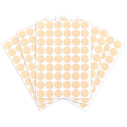 Moccasin 5 Sheets PVC Self-Adhesive Stickers, Decorative Stickers, Flat Round, Moccasin, 211x145x0.5mm