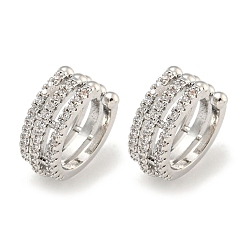 Платина Серьги-манжеты из циркония, платина, 16.5x6 мм