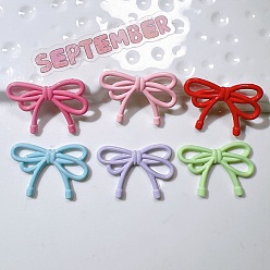 (52) Непрозрачная лаванда Пластиковые кабошоны, бантом, разноцветные, 22.5x33x2.5 мм