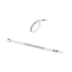 Weiß Ring Sizer UK offiziellen britischen Finger messen, für Männer- und Damengrößen, weiß, 11.5x0.5x0.15 cm