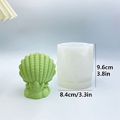 Shell Shape DIY Food Grade Silicone Candle Molds, for Candle Making, Shell Shape, 9.6x8.4cm