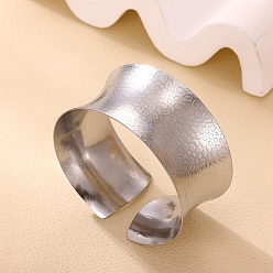 Самородки 304 Широкие открытые браслеты-манжеты из нержавеющей стали для женщин, самородки, внутренний диаметр: 2.09 дюйм (5.3 см), шириной 29 мм 