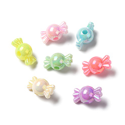 (52) Непрозрачная лаванда Непрозрачные акриловые бусины, с покрытием AB цвета, конфеты, разноцветные, 7.5x14x8 мм, отверстие : 2.2 мм, Около 1316 шт / 500 г