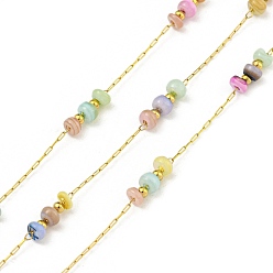 Разноцветный Ионное покрытие (ip) 304 звенья цепи из нержавеющей стали, с морской ракушкой и катушкой, пайки, красочный, 8 мм