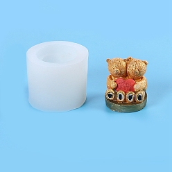 Белый Медведь своими руками силиконовые формы для свечей, для изготовления ароматических свечей, белые, 55x45 мм