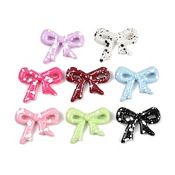 (52) Непрозрачная лаванда Непрозрачные акриловые бусины, окрашенные распылением, бантом, разноцветные, 23.5x29x6 мм, отверстие : 2.5 мм