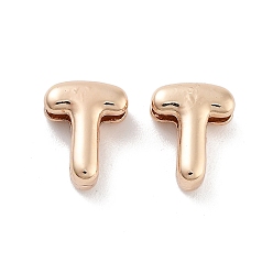 Letter T Стойки подвески обшивки сплава, без кадмия и без свинца, гальванический никель, золотой свет, Письмо T, 9.5x7.5x4 мм, отверстие : 1.5x2.5 мм