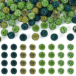 (52) Непрозрачная лаванда 100шт 5 стили полимерная глина стразы бусины, класс А, круглые, pave disco бусины, разноцветные, 10x9.5 мм, отверстие : 1.5~1.8 мм, 20 шт / стиль