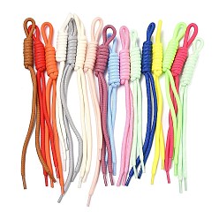 (52) Непрозрачная лаванда Плетеные нейлоновые шнурки для бейджей, подвески, украшения, для брелоков и украшений для сумок, разноцветные, 230x15 мм