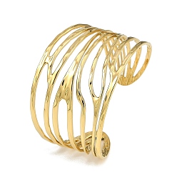 Золотой Не тускнеющие стильные европейский и американский стиль 304 браслеты-манжеты из нержавеющей стали для женщин, вакуумное покрытие pvd, золотые, внутренний диаметр: 2-3/8 дюйм (5.95 см)