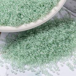 (RR370) Sea Foam Luster MIYUKI Round Rocailles Beads, Japanese Seed Beads, (RR370) Sea Foam Luster, 15/0, 1.5mm, Hole: 0.7mm, about 5555pcs/bottle, 10g/bottle