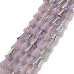 чертополох Выпечки нарисованных стеклянных бусин прядей, имитация Opalite, граненые, AB цвет, конус, чертополох, 4x8 мм, отверстие : 0.8 мм, около 68 шт / нитка, 21.85~22.05'' (55.5~56 см)
