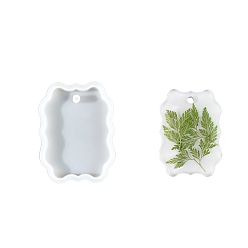 Rectangle Силиконовые формы с пиксельным сердцем своими руками, формы для литья смолы, для уф-смолы, изготовление изделий из эпоксидной смолы, белые, прямоугольные, 83x61x11.5 мм, внутренний диаметр: 60x58 мм