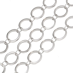 Нержавеющая Сталь Цвет 304 кольцевые цепи из нержавеющей стали, пайки, с катушкой, цвет нержавеющей стали, 10x1 мм