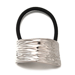 Rectangle Резинки для волос, резинка для волос из платинового сплава, аксессуары для волос для женщин и девочек, прямоугольные, 24x43x2.5 мм, внутренний диаметр: 43~47.5 мм