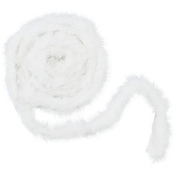 Белый 2м полоски искусственной шерсти для декорирования одежды, белые, 30 мм