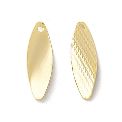 Echt 24 k vergoldet Messing Anhänger & Charms, cadmiumfrei und bleifrei, Pferdeauge Charme, echt 24 k vergoldet, 17.5x5x1 mm, Bohrung: 1 mm